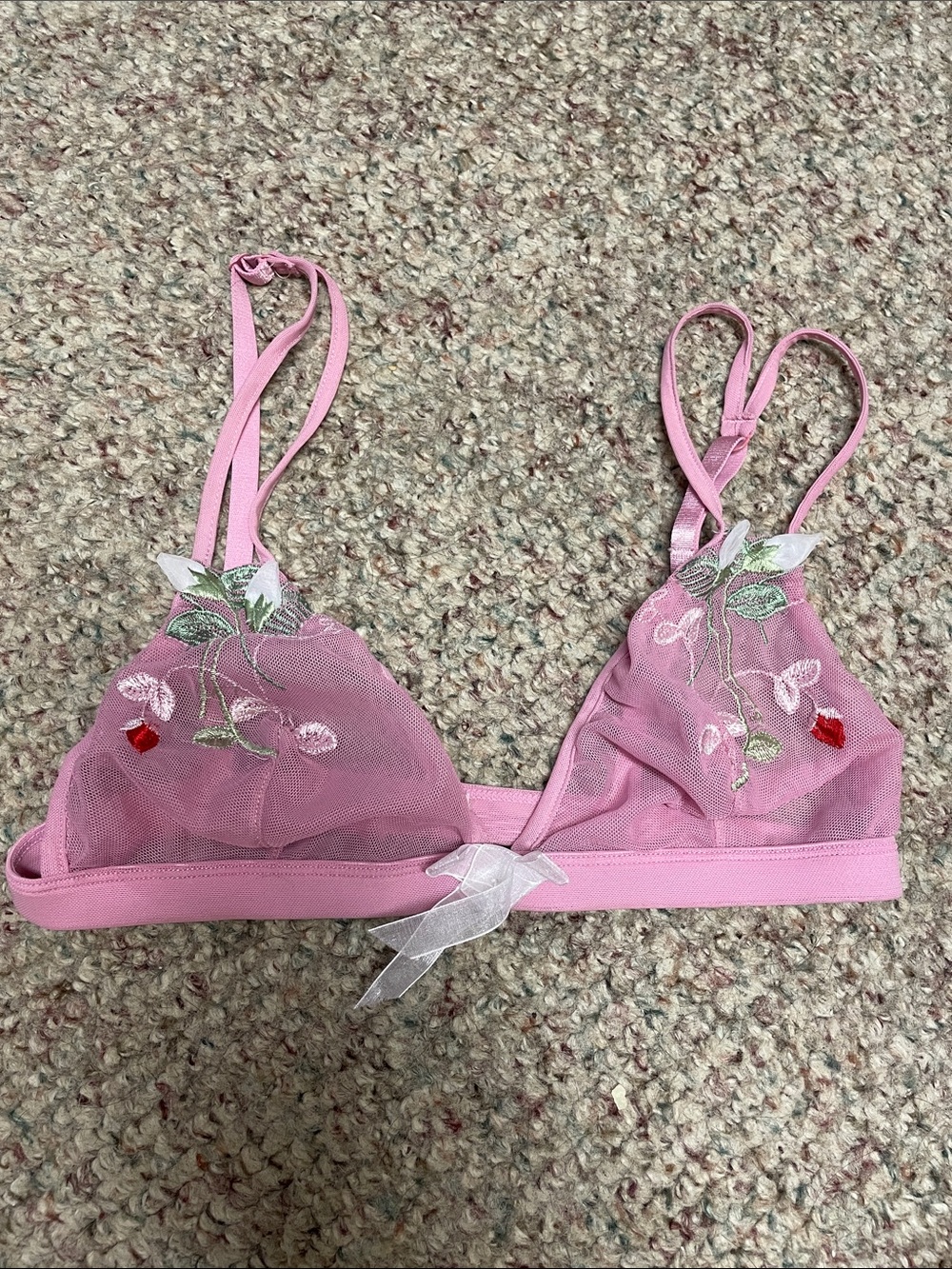 Victoria secrets Mesh fabric flower bralet
